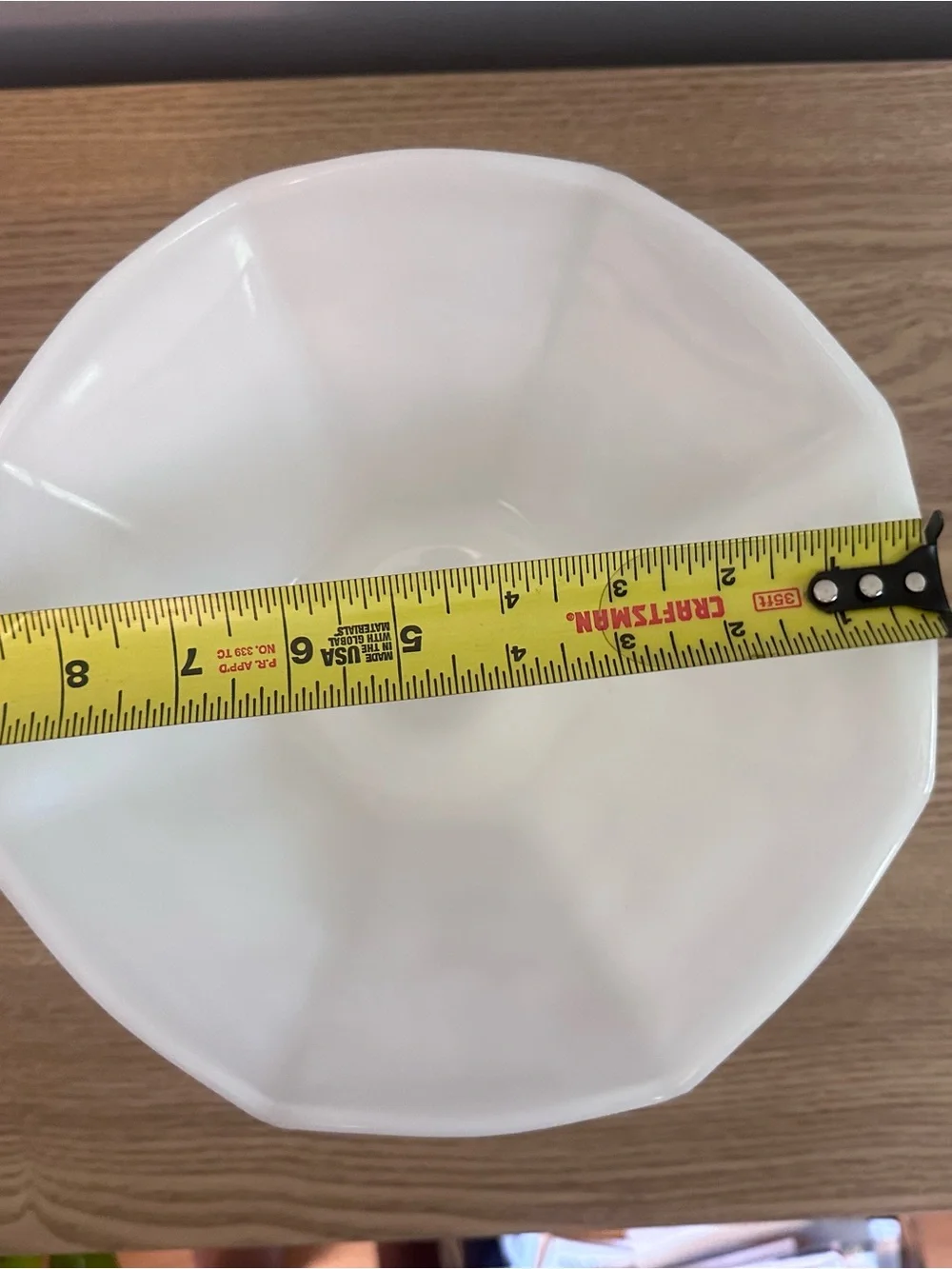 White Milk Glass Pedestal Bowl - Decorative Home Accent
